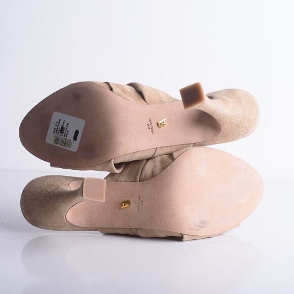 Veronica Beard Womens Alin Suede Sandals Braided Tan Mule Heels US 11 EU 41 - Picture 8 of 8